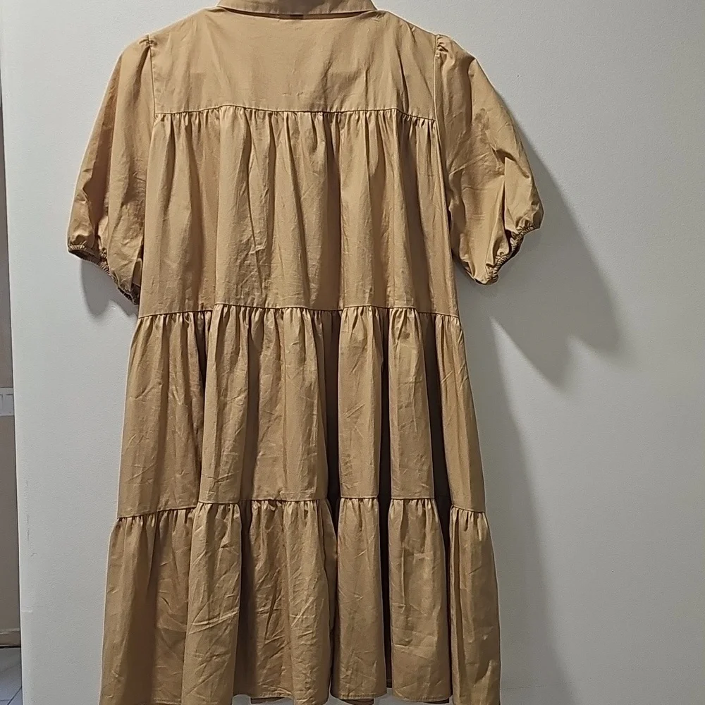 Zara Puff Button-Down Mini Dress Size‎ M - Picture 7 of 10